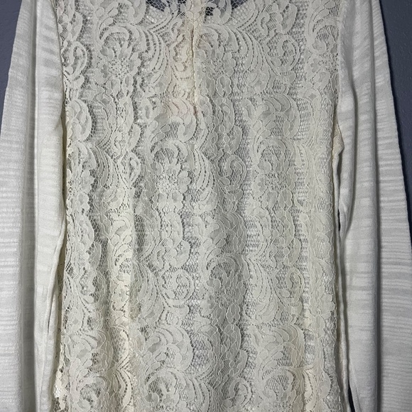 Cabi Sophia Sweater Women’s Medium Long Sleeve Sheer Lace Back Style 5005 NWT - Picture 9 of 9
